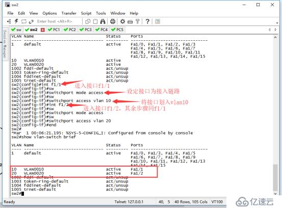 小型實驗組合（VLAN+Trunk鏈路+三層交換）