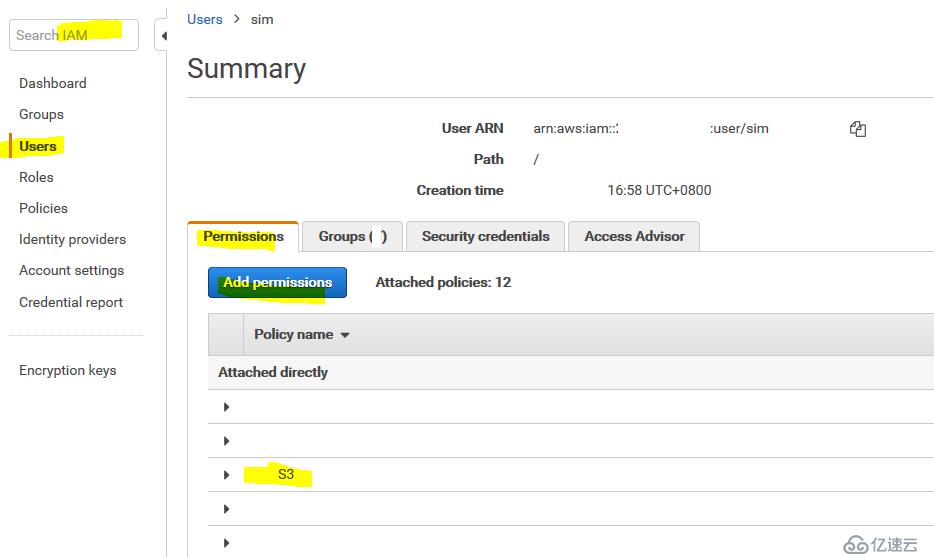 Aws S3 让iam用户可以list Bucket 云计算 亿速云