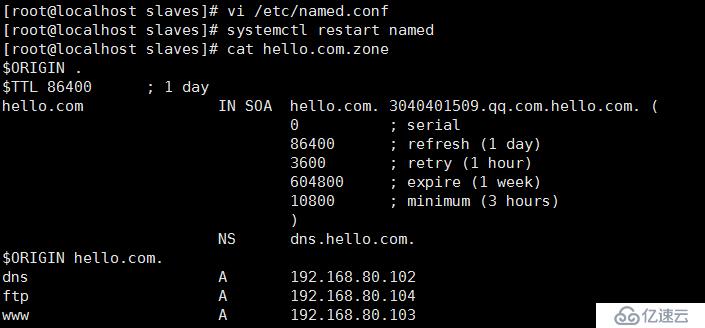 CentOS7 DNS主从同步