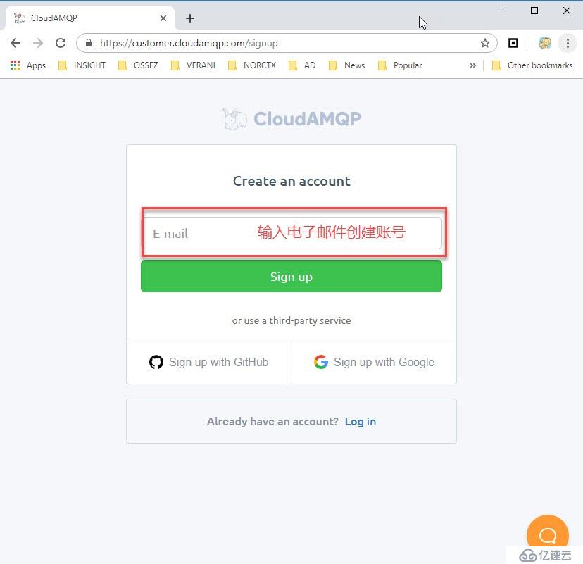 Sign Up Account In CloudAMQP
