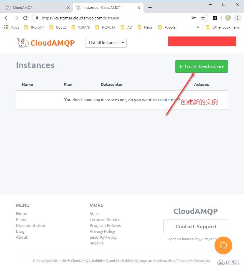Sign Up Account In CloudAMQP