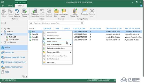 Veeam  Replication Failover and Failback总结