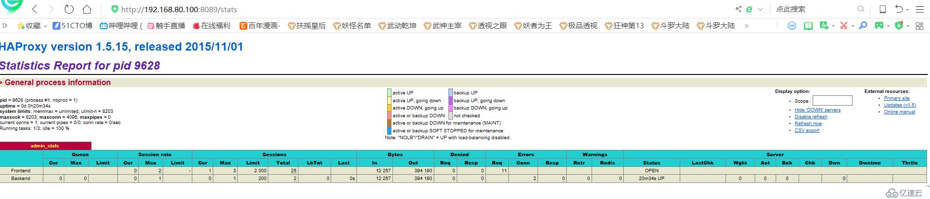 haproxy的基本概念和实现负载均衡流程