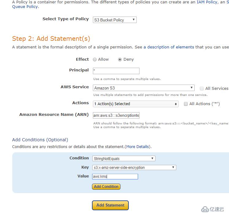 AWS S3 設(shè)置 Bucket Policy 強(qiáng)制加密