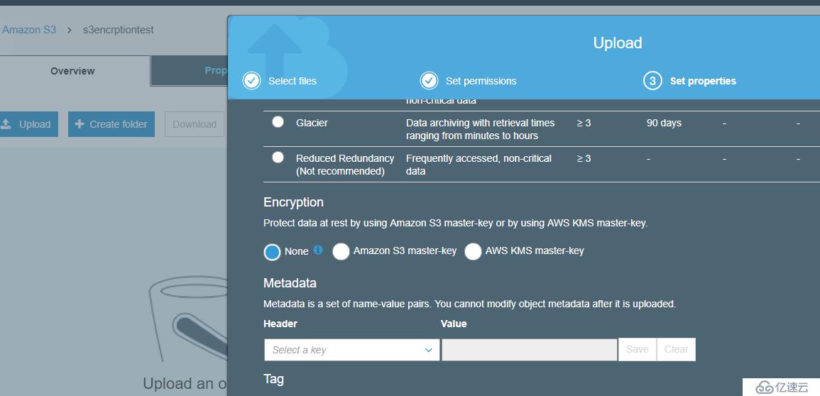 AWS S3 设置 Bucket Policy 强制加密