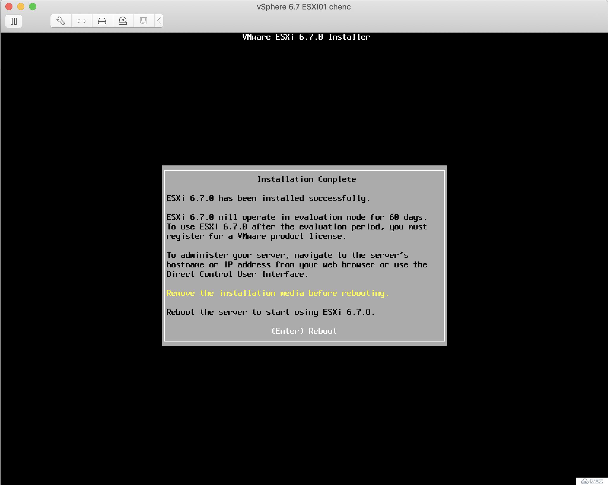 VMware：vSphere 6.7（ESXI 6.5）安装步骤