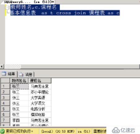 T-SQL查询语句 第二部分 (多表查询)