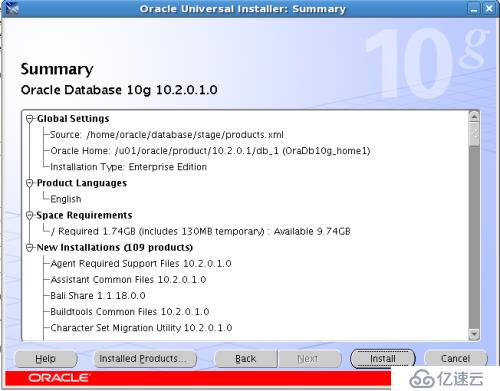 oracle linux 5.8安装oracle 10g数据库