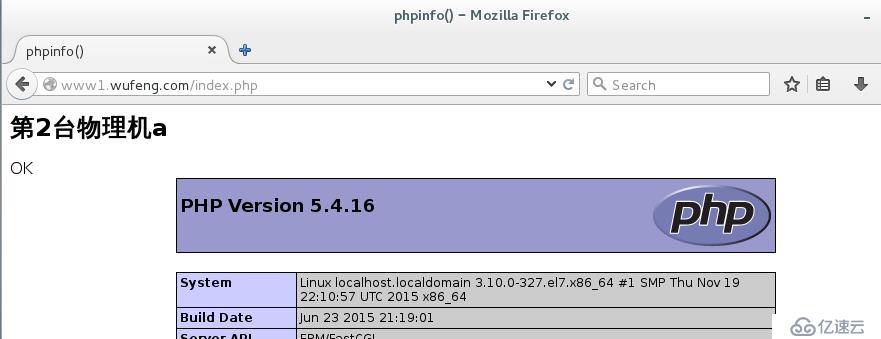 三台centos7主机分别部署httpd，php-fpm，mariadb