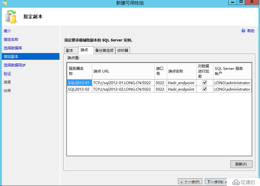 SQL Server 2012配置Always On可用性组