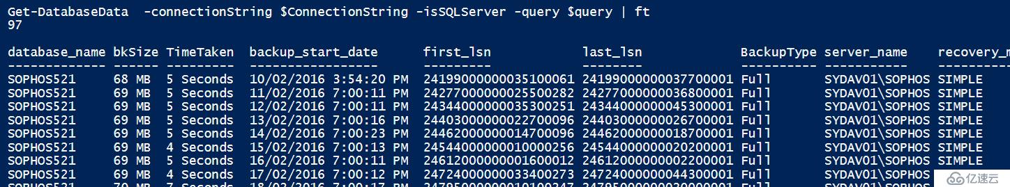 Powershell 查询SQL数据库资料