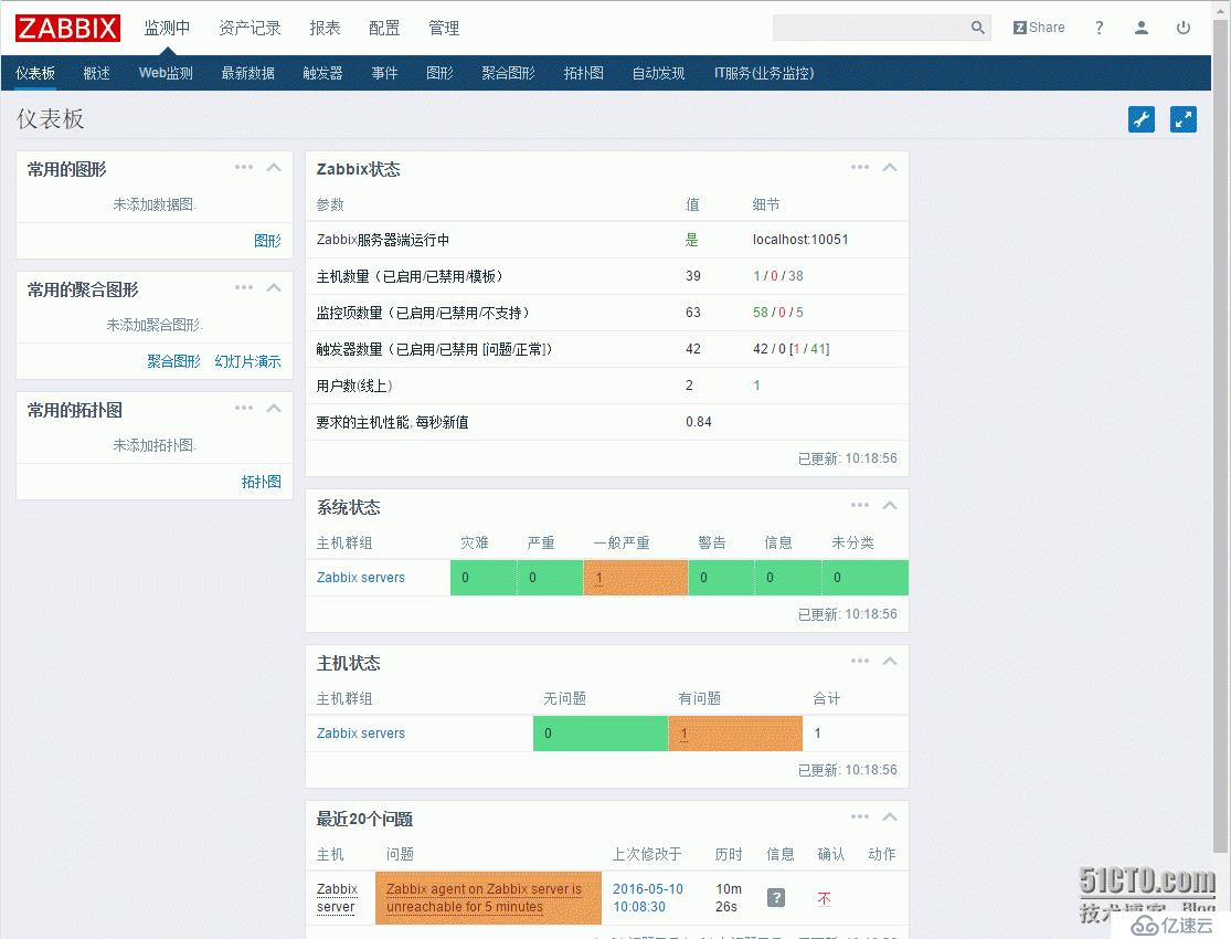 zabbix server3.0在centos 7上安装（监控本机）