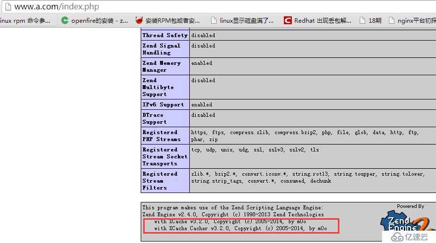 yum安装实现lamp分离及Xcache加速