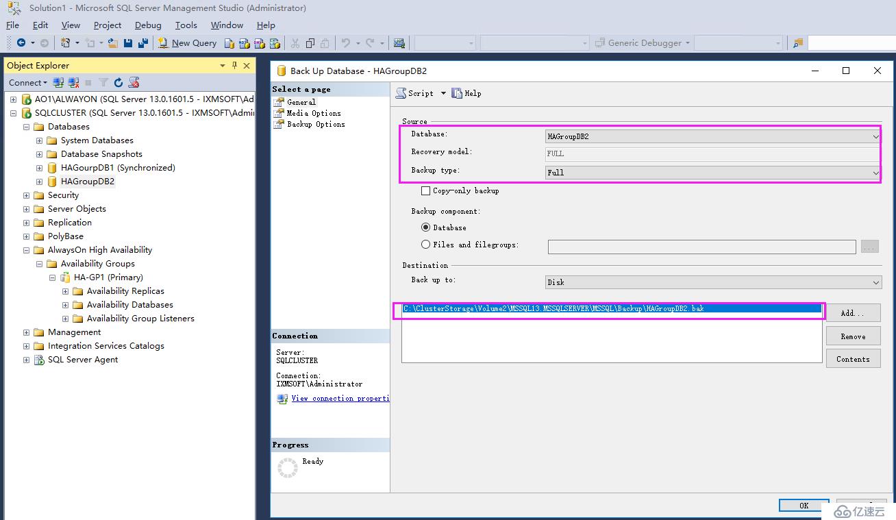 SQL Server 2016 Failover  +AlwaysOn 增加数据库到可用性组