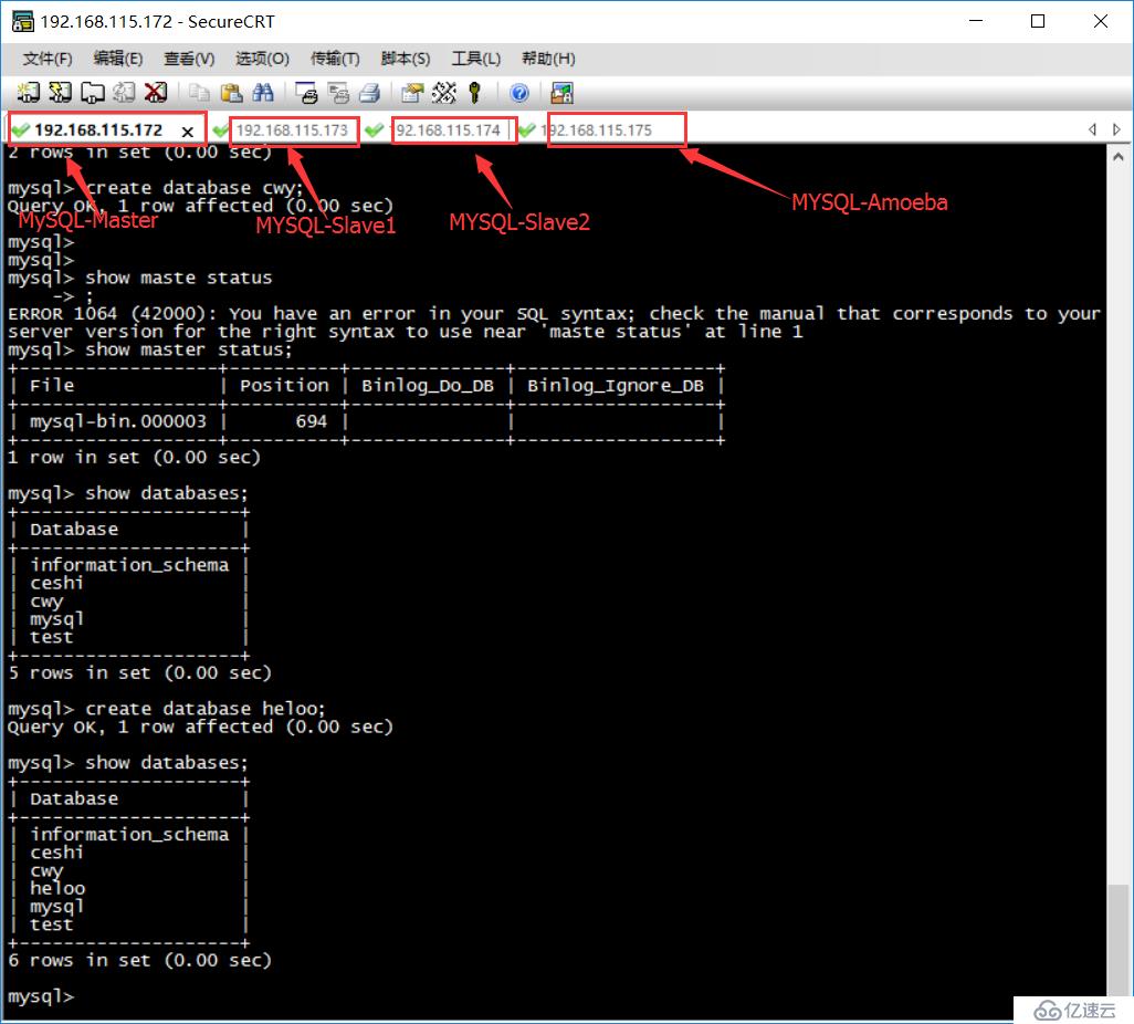 （压力分担）（MYSQL）数据库一写多读实验