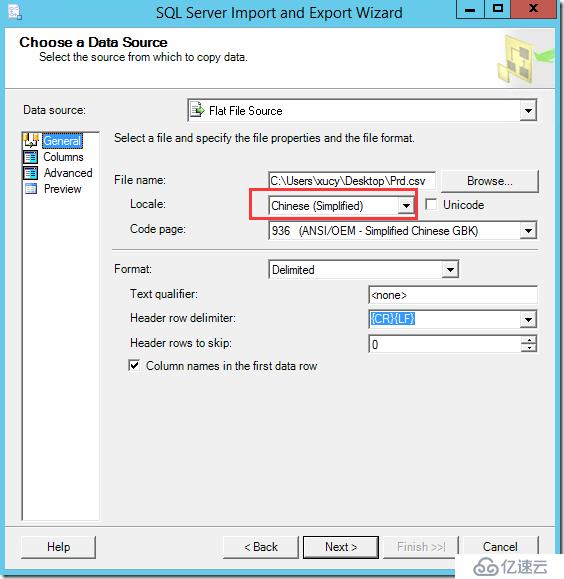 SQL Server导入报错：The LocaleID 4 is not installed on this system