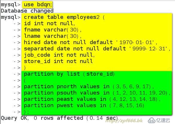 MySQL  数据库分表分区