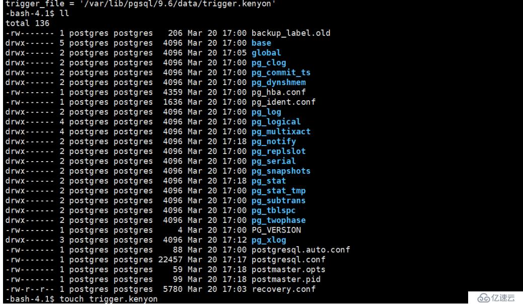 Postgresq9.6主从部署