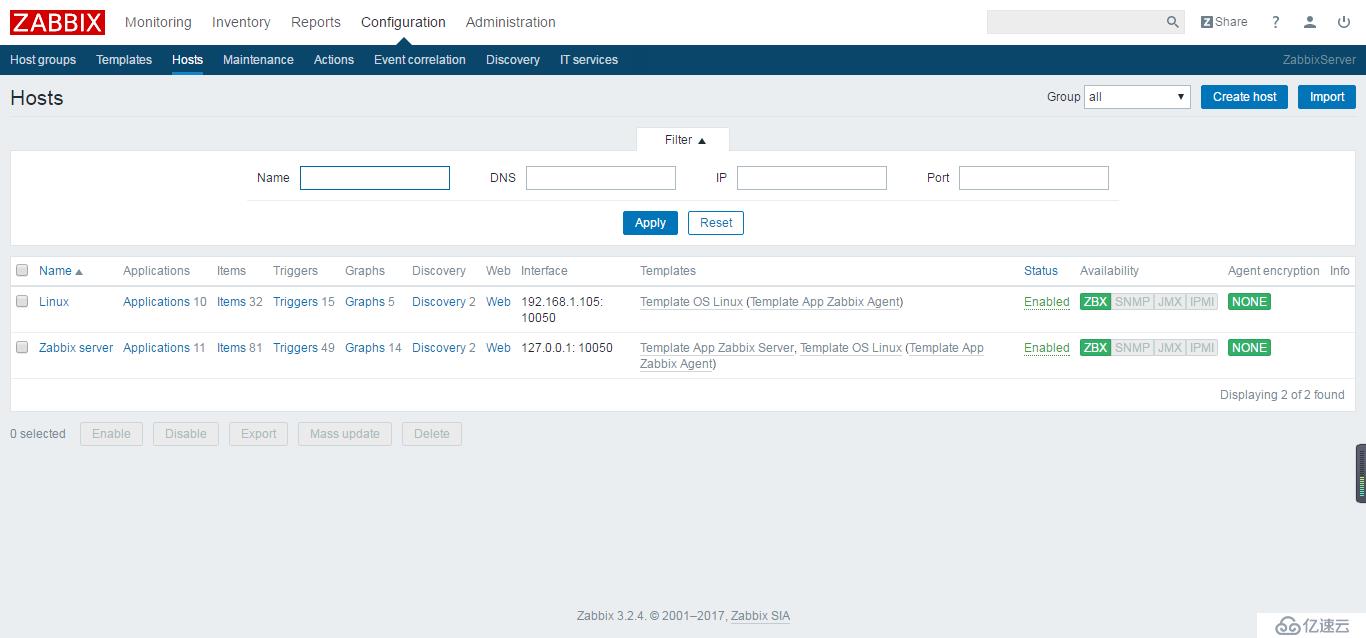 Centos7.2下搭建Zabbix3.2（简）