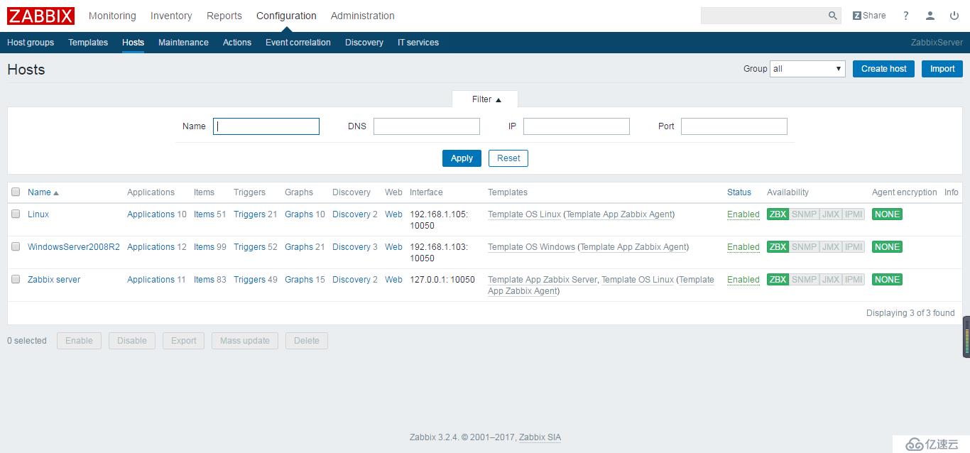 Centos7.2下搭建Zabbix3.2（简）