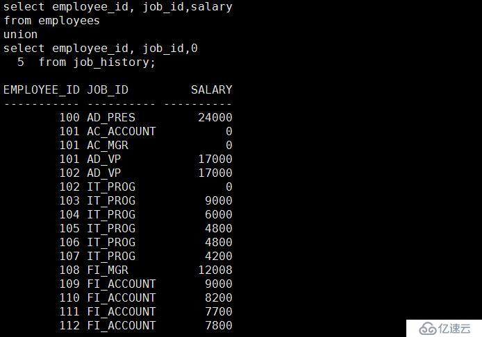  SQL基础之使用集合运算符进行多表查询（十二）