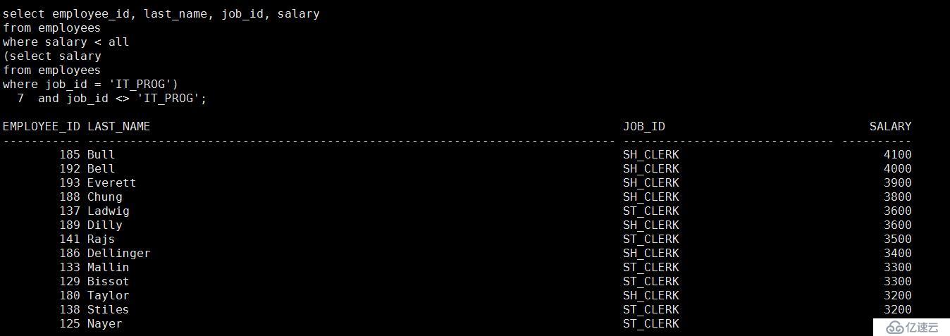 SQL 基础之子查询（十一）