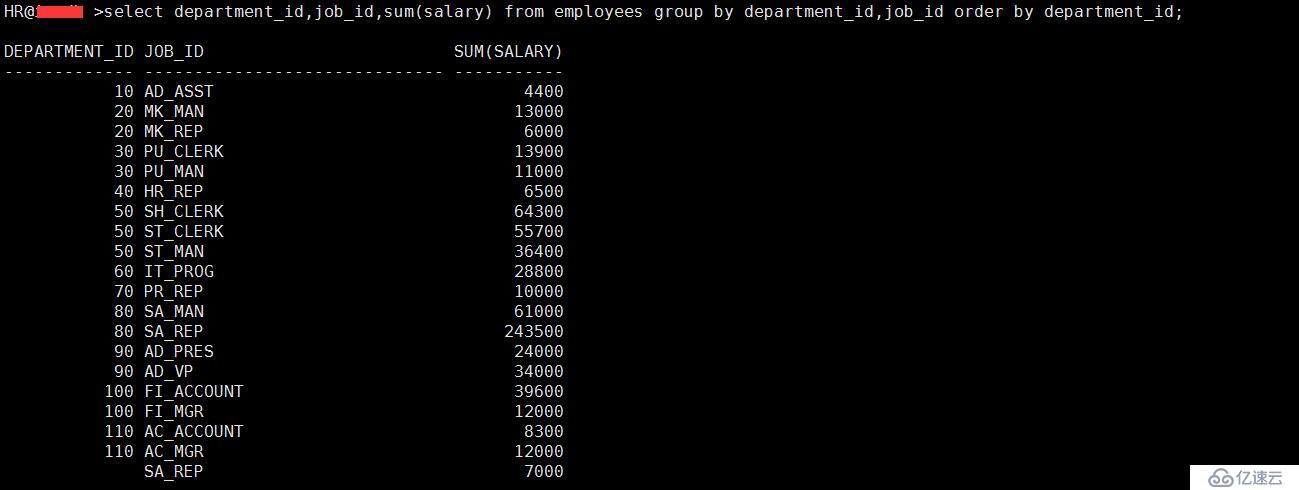 SQL 基础之组函数（九）