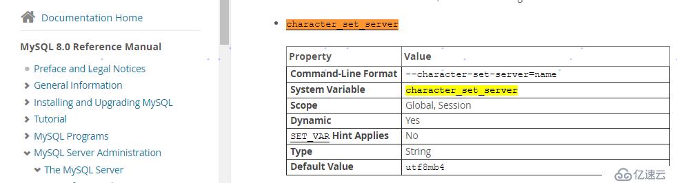 MySQL各个版本的默认字符集