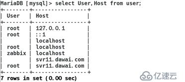 Linux系统下mariadb数据库的基本操作