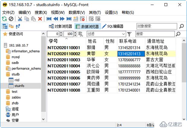 用户授权控制、数据库远程维护、综合应用案例