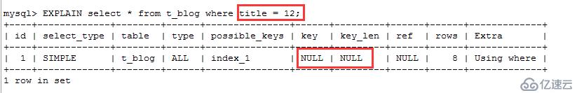 MySql学习笔记（九）：索引失效