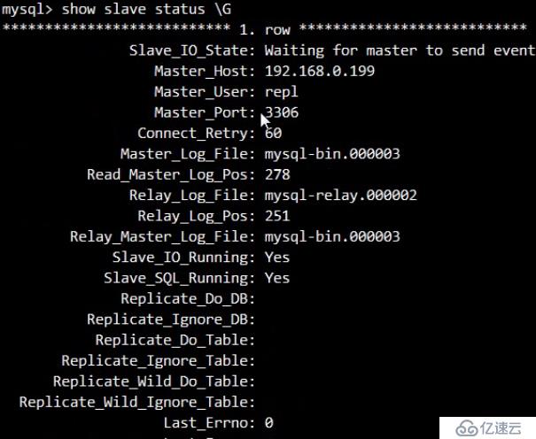 mysql主从集群配置