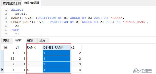 MySQL 8.0 窗口函数