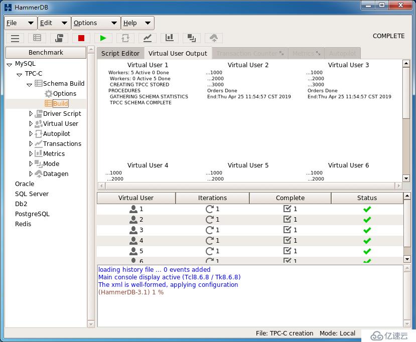 【MySQL】数据库性能测试工具--HammerDB