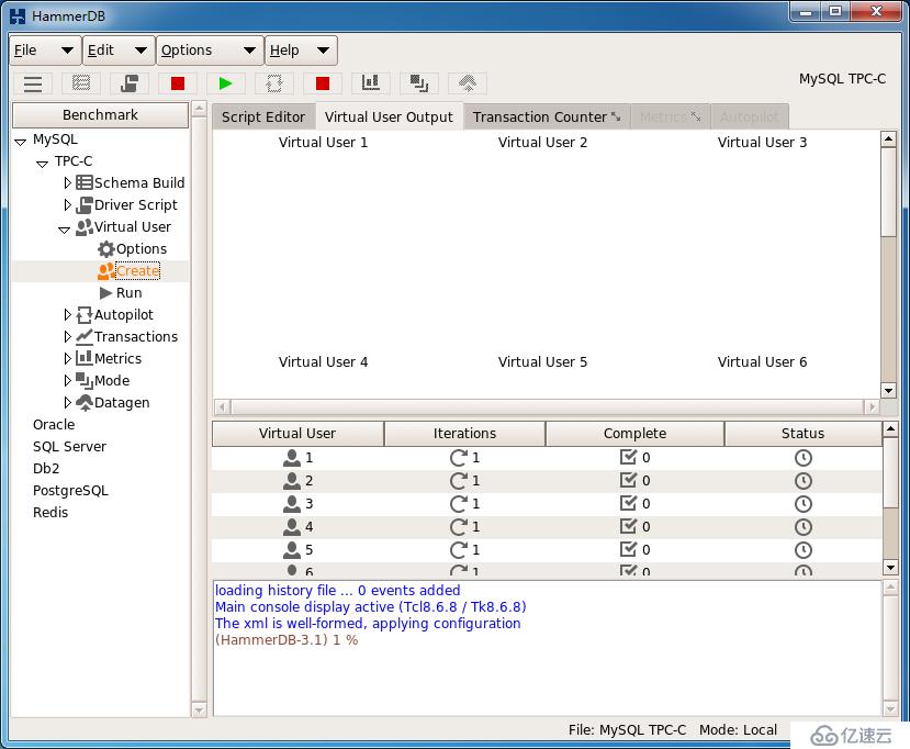 【MySQL】数据库性能测试工具--HammerDB