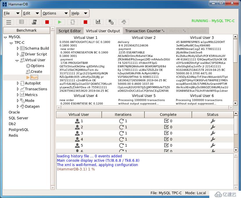 【MySQL】数据库性能测试工具--HammerDB