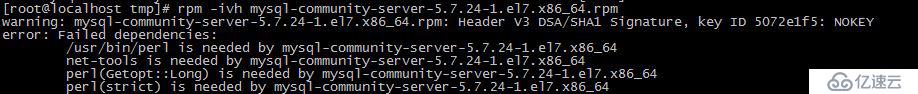 用rpm包在centos7.4上安装mysql-5.7.24-1.el7.x86_64