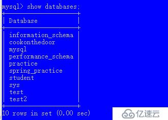 管理Mysql数据库的几个常用简单命令