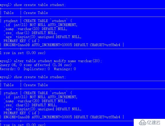 管理Mysql数据库的几个常用简单命令