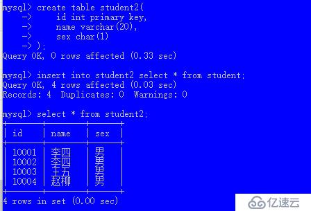 管理Mysql数据库的几个常用简单命令