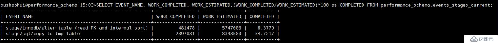 mysql 5.7中使用Stage Tracking功能跟踪DDL进度