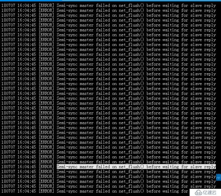 Semi-sync master failed on net_flush() before wait