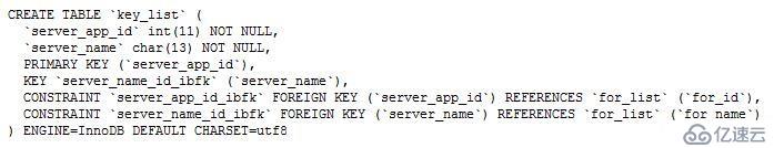 錯(cuò)誤代碼： 1215 Cannot add foreign key constraint