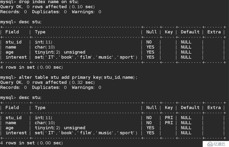 MySQL中出现Multiple primary key defined报错提示之解决办法