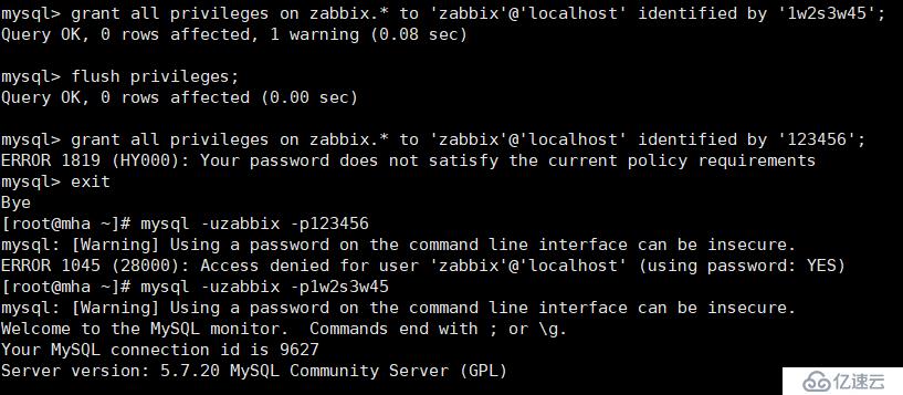 MySQL5.7改密碼無password字段并存在1820的報(bào)錯(cuò),并部署zabbix和監(jiān)控mysql