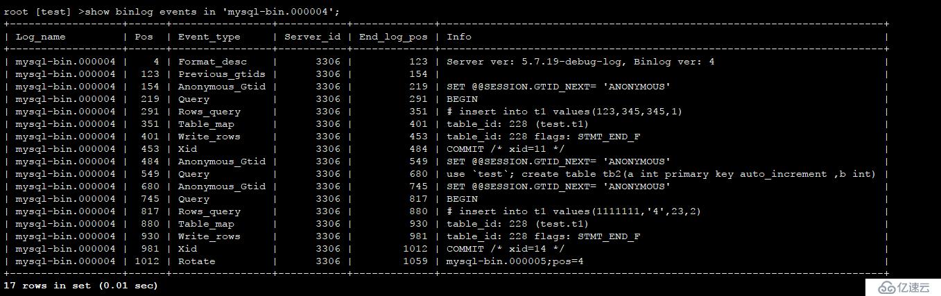 MySQL binlog event 详解