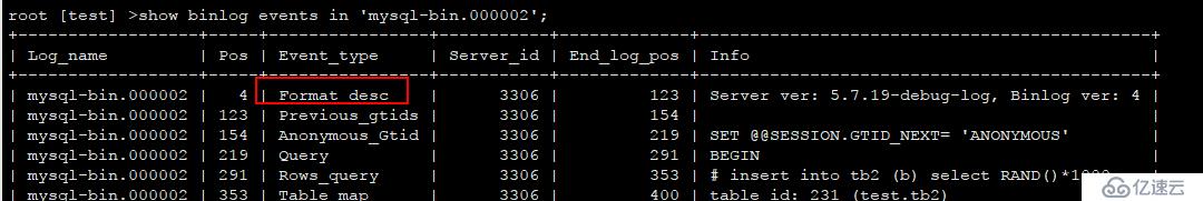 MySQL binlog event 详解