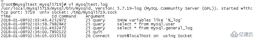 MySQL中的日志類(lèi)型（二）-General query log