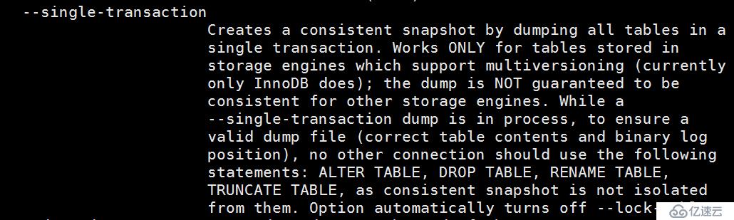 mysql逻辑备份 mysqldump