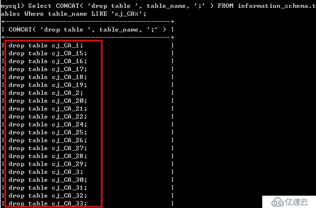 特定前綴的mysql表批量刪除和修改詳細(xì)步驟